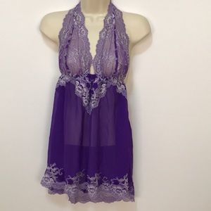Victoria’s Secret purple halter nitty. Size L
